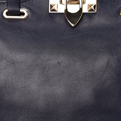 Valentino Garavani Vitello Mini Rockstud Tote Marine 13 of 14