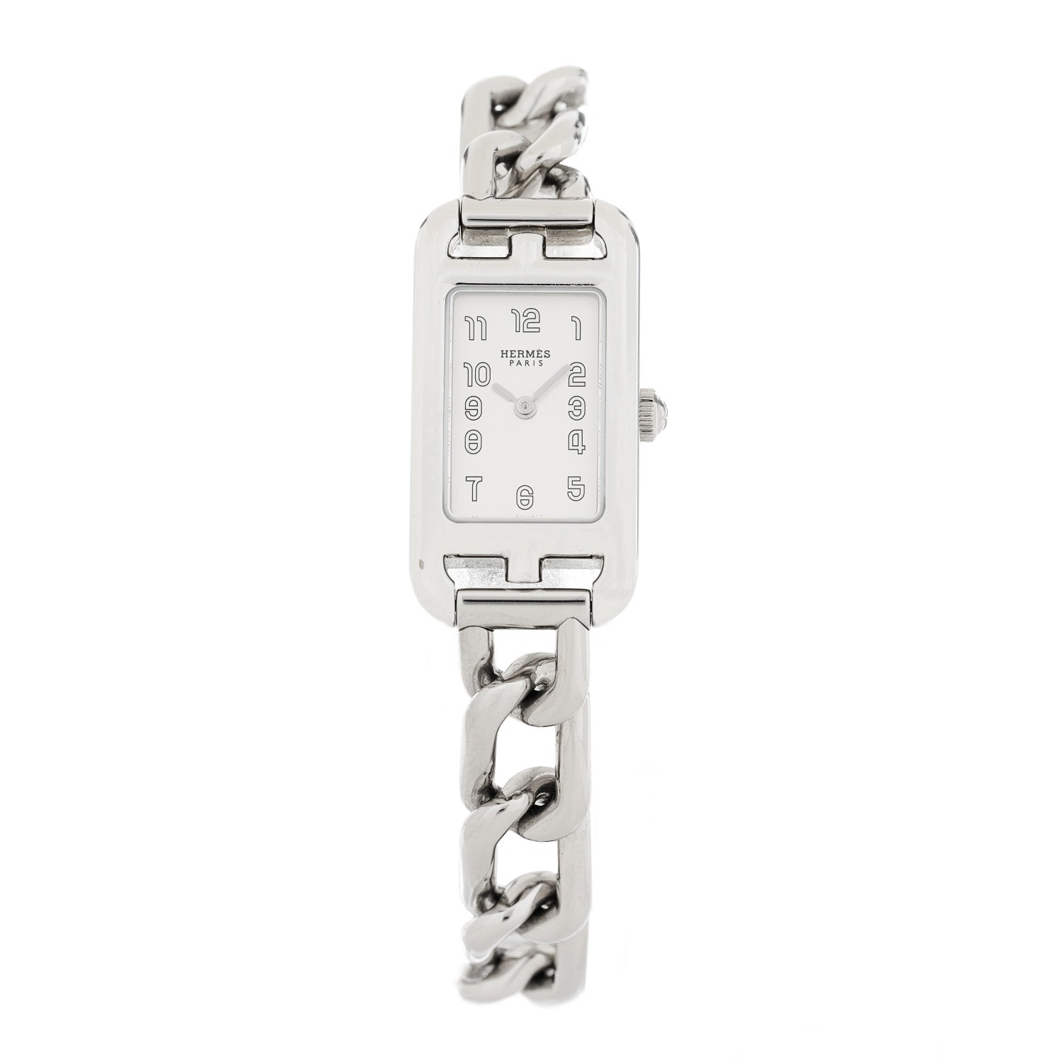 Hermes Stainless Steel 17mm Nantucket Quartz Watch 1 of 4