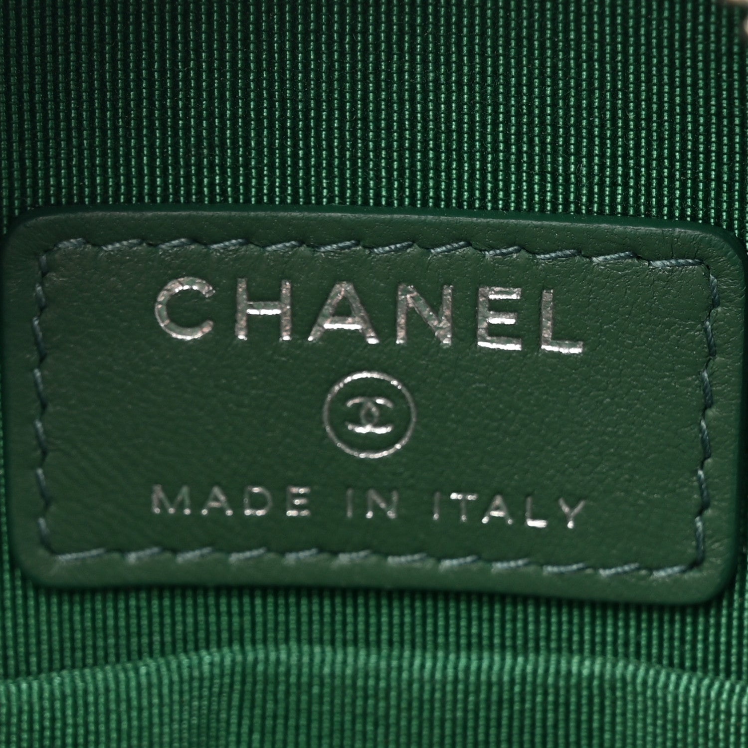 Chanel Lambskin Quilted Round Clutch With Chain Green 6 of 12