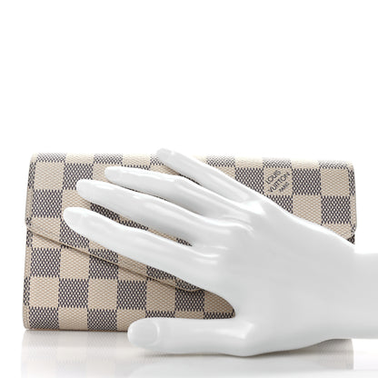 Louis Vuitton Damier Azur Sarah Wallet NM 2 of 10