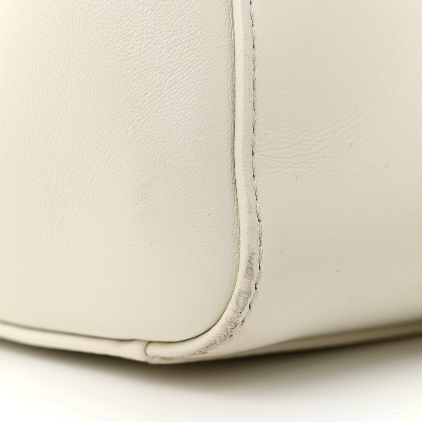 Nappa Vitello Gingham Embossed Mini Peekaboo Iconic Satchel White Ice Light Blue