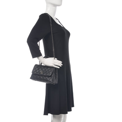 Chanel Caviar Lizard Quilted Mini Coco Handle Flap Black 2 of 10