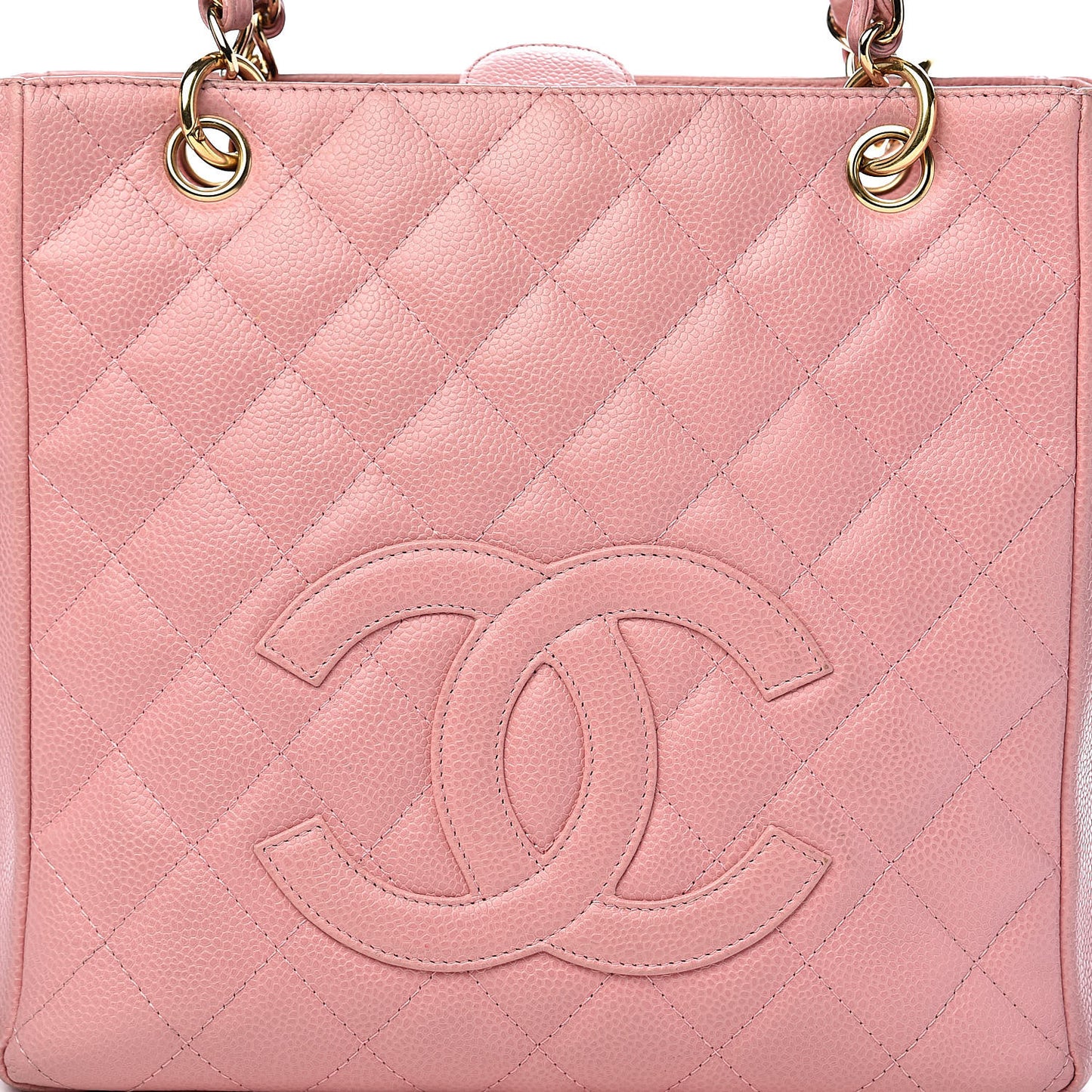 Caviar Quilted Petit Shopping Tote PST Pink