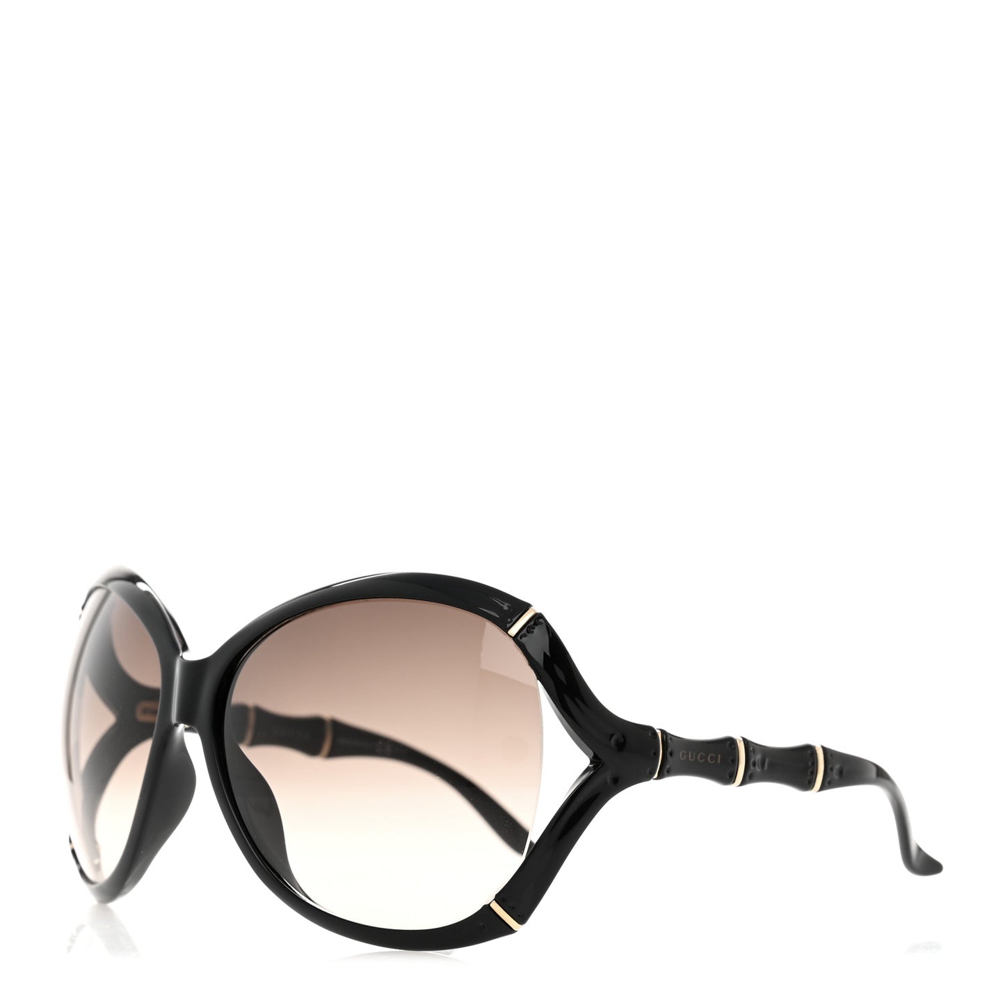 Oversized Oval Bamboo Sunglasses 3509/S Black
