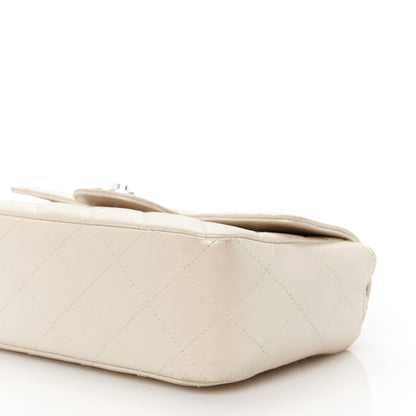 Chanel Iridescent Lambskin Quilted Mini Rectangular Flap Ivory 11 of 11