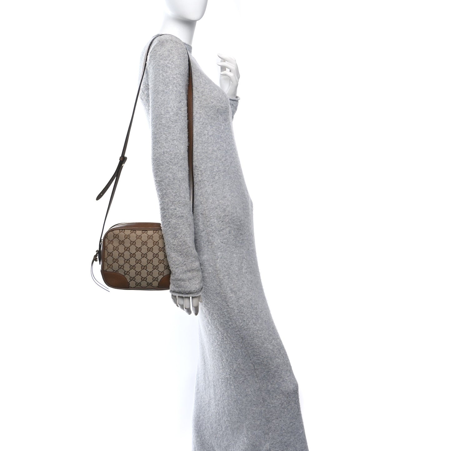 Monogram Mini Bree Messenger Bag Beige Tabacco