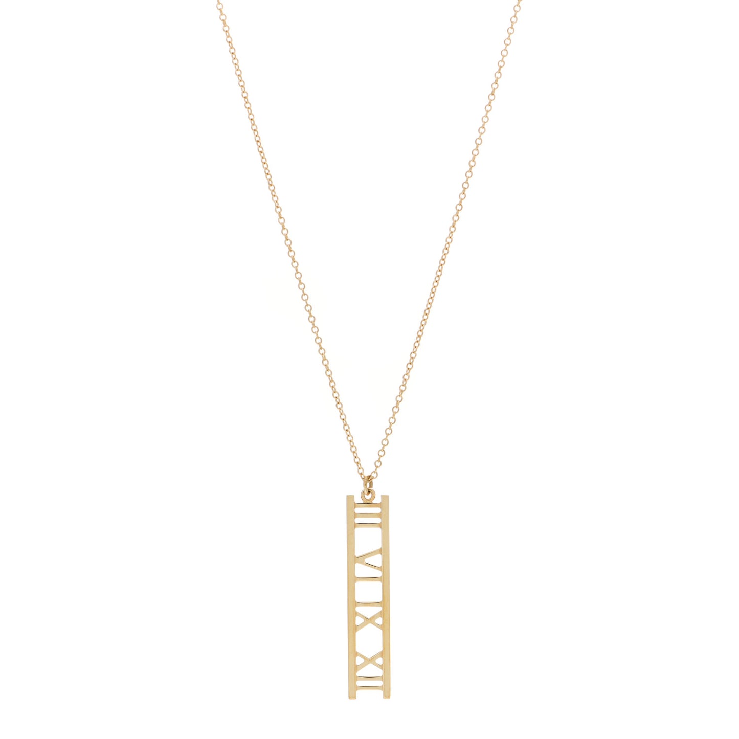 18K Yellow Gold Atlas Bar Pendant Necklace