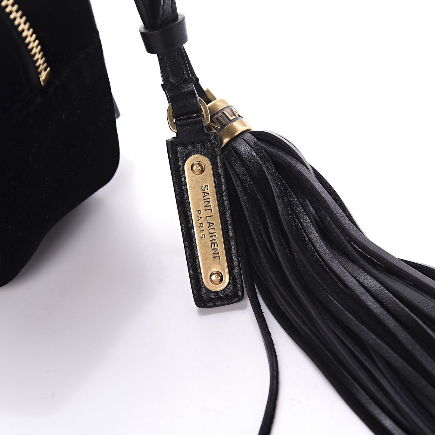 Velour Matelasse Monogram Lou Belt Bag Black