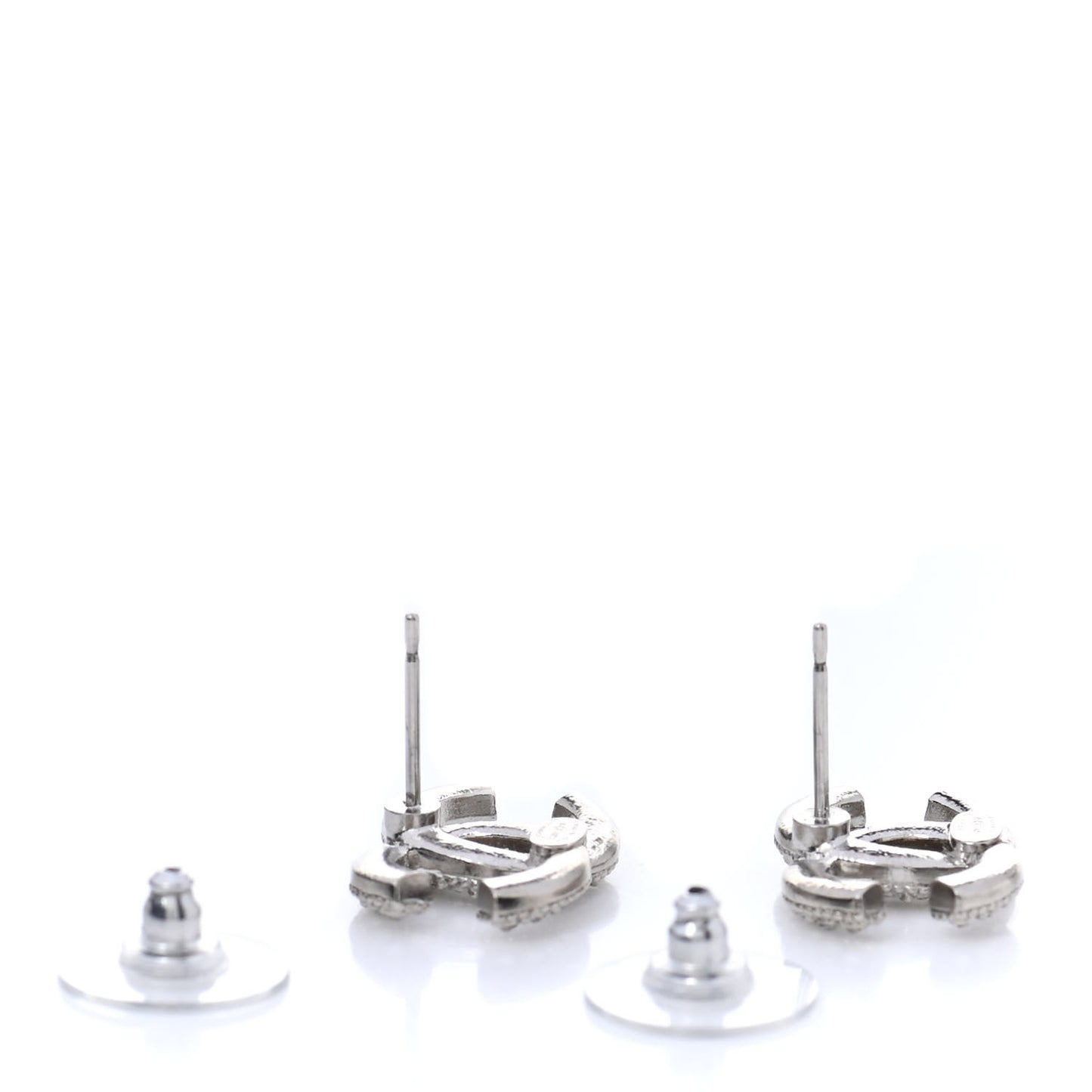 Crystal CC Earrings Silver