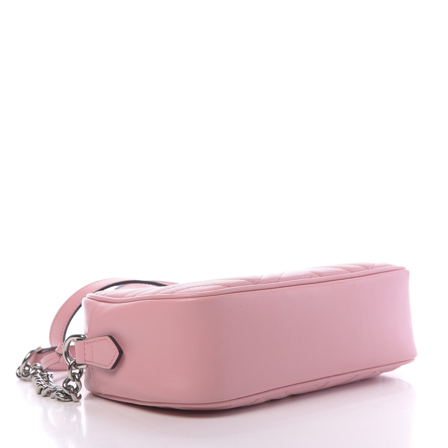 Calfskin Matelasse Small GG Marmont Chain Shoulder Bag Wild Rose