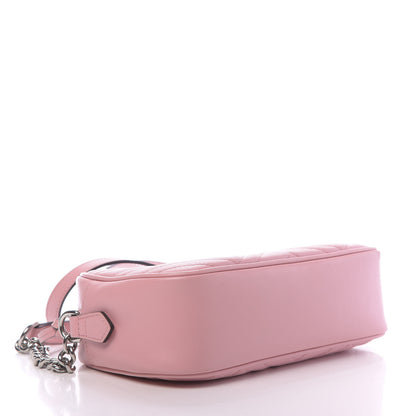 Gucci Calfskin Matelasse Small GG Marmont Chain Shoulder Bag Wild Rose 4 of 13