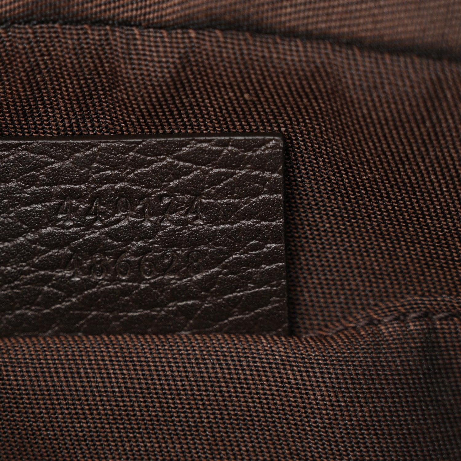 Gucci Monogram Dollar Calfskin Belt Bag Beige Ebony Testa di Moro Marrone Scuro 7 of 11