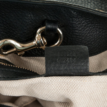 Gucci Pebbled Calfskin Medium Soho Chain Shoulder Bag Black 7 of 10