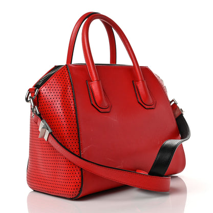 Givenchy Lambskin Perforated Small Antigona Pop Red 3 of 14