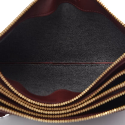 Celine Smooth Lambskin Small Trio Crossbody Bag Burgundy 5 of 11
