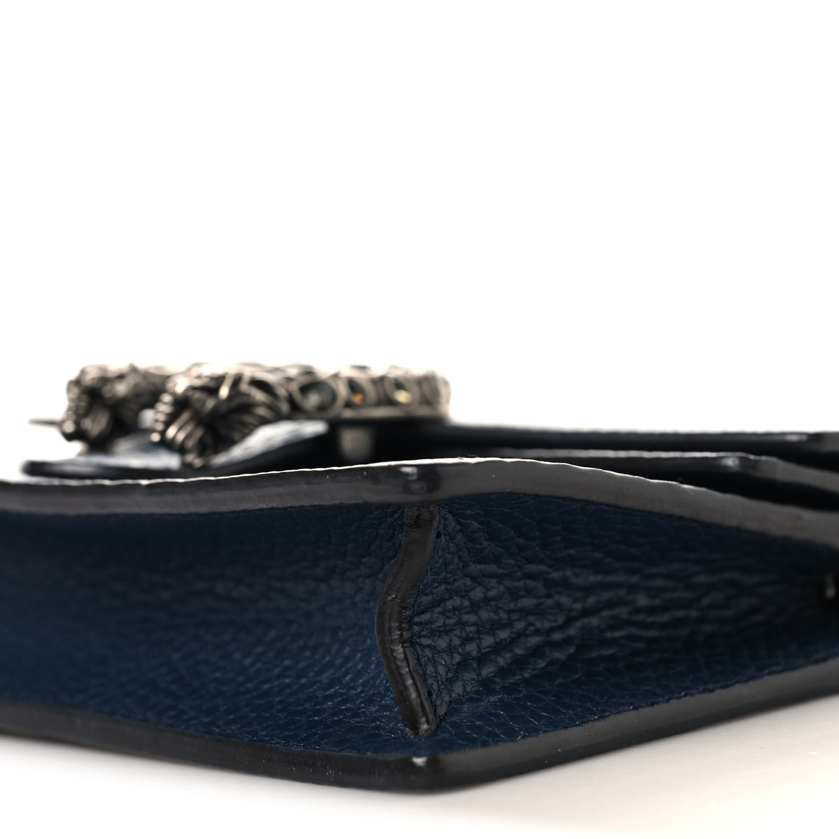 Gucci Dollar Calfskin Crystal Super Mini Dionysus Shoulder Bag Blue Agata Black Diamond 9 of 9