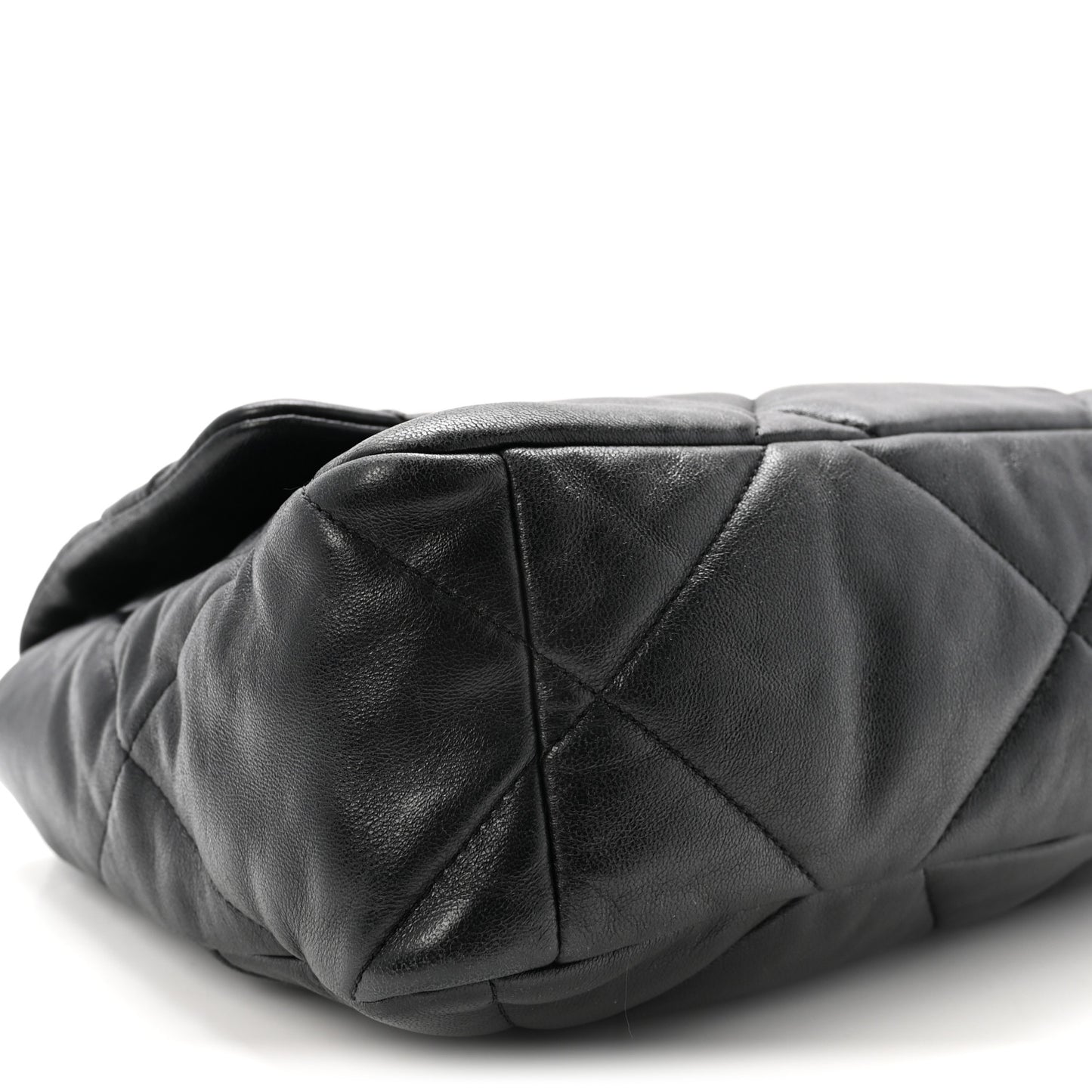 Goatskin Quilted Large Chanel 19 Flap Black