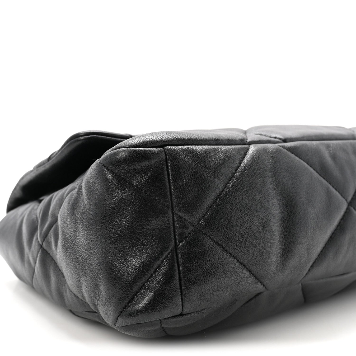 Chanel Goatskin Quilted Large Chanel 19 Flap Black 9 of 10