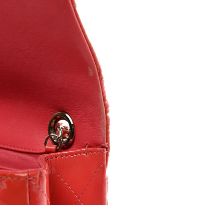 Chanel Patent Quilted Clutch with Chain Flap Fuchsia 12 of 13