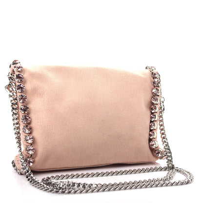 Stella McCartney Shaggy Deer Rhinestone Mini Falabella Crossbody Bag Powder 3 of 10