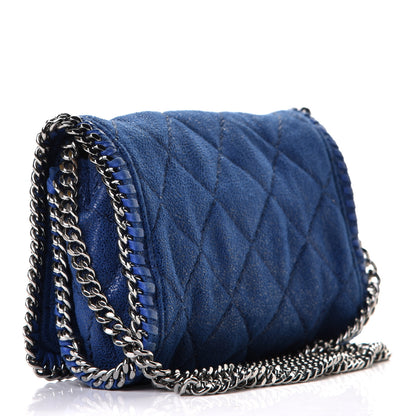 Stella McCartney Shaggy Deer Quilted Falabella Crossbody Bag Blue 2 of 5