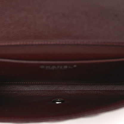 Chanel Caviar Quilted Clutch With Chain Flap Burgundy Burgundy 5 of 10