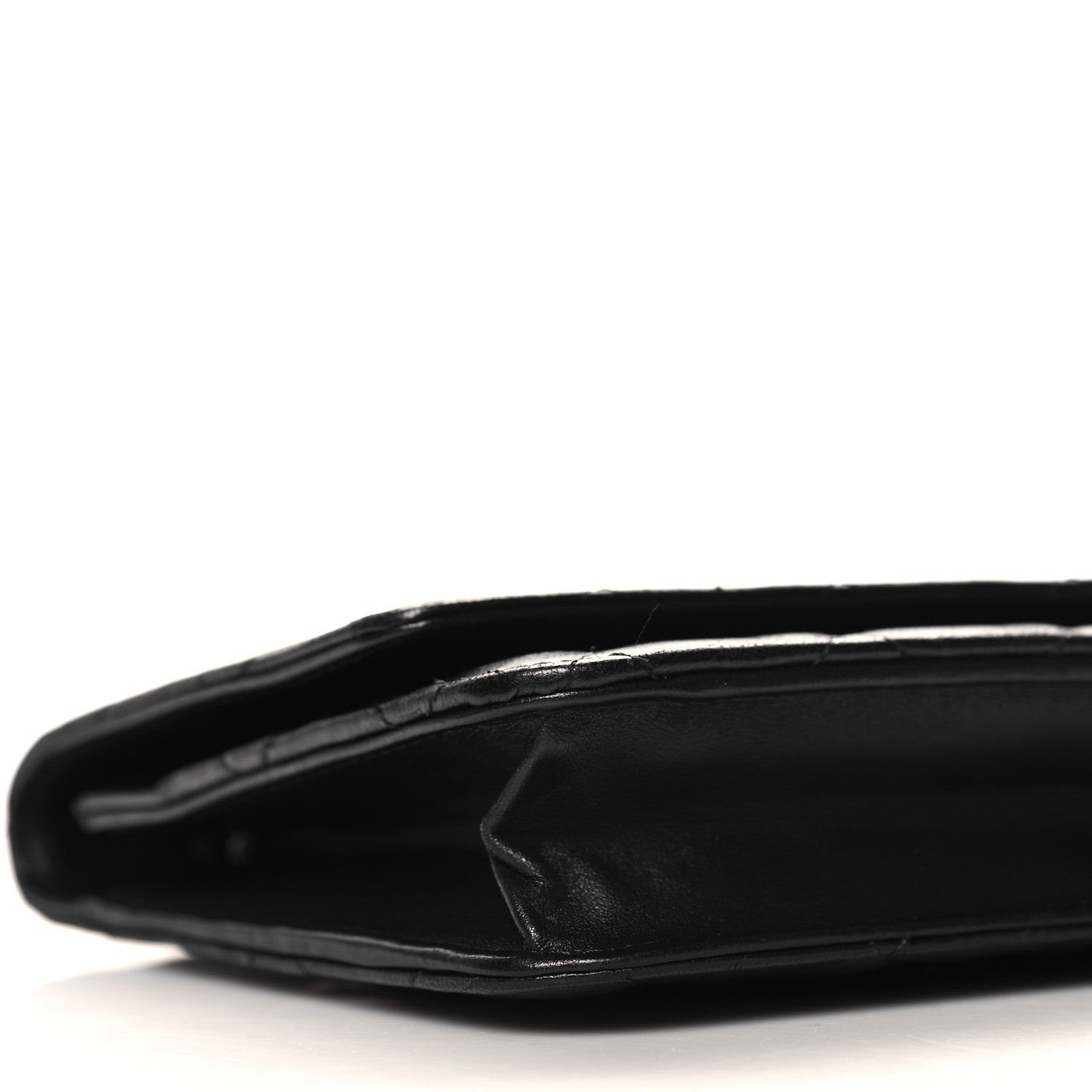 Chanel Lambskin Quilted Wallet On Chain WOC Black 10 of 12