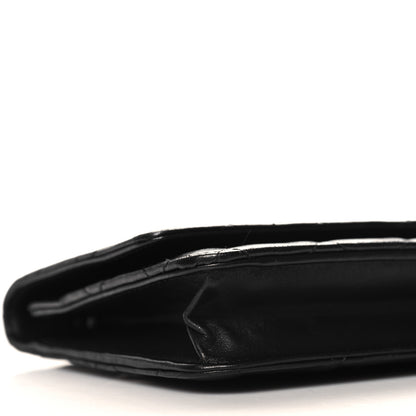 Chanel Lambskin Quilted Wallet On Chain WOC Black 10 of 12