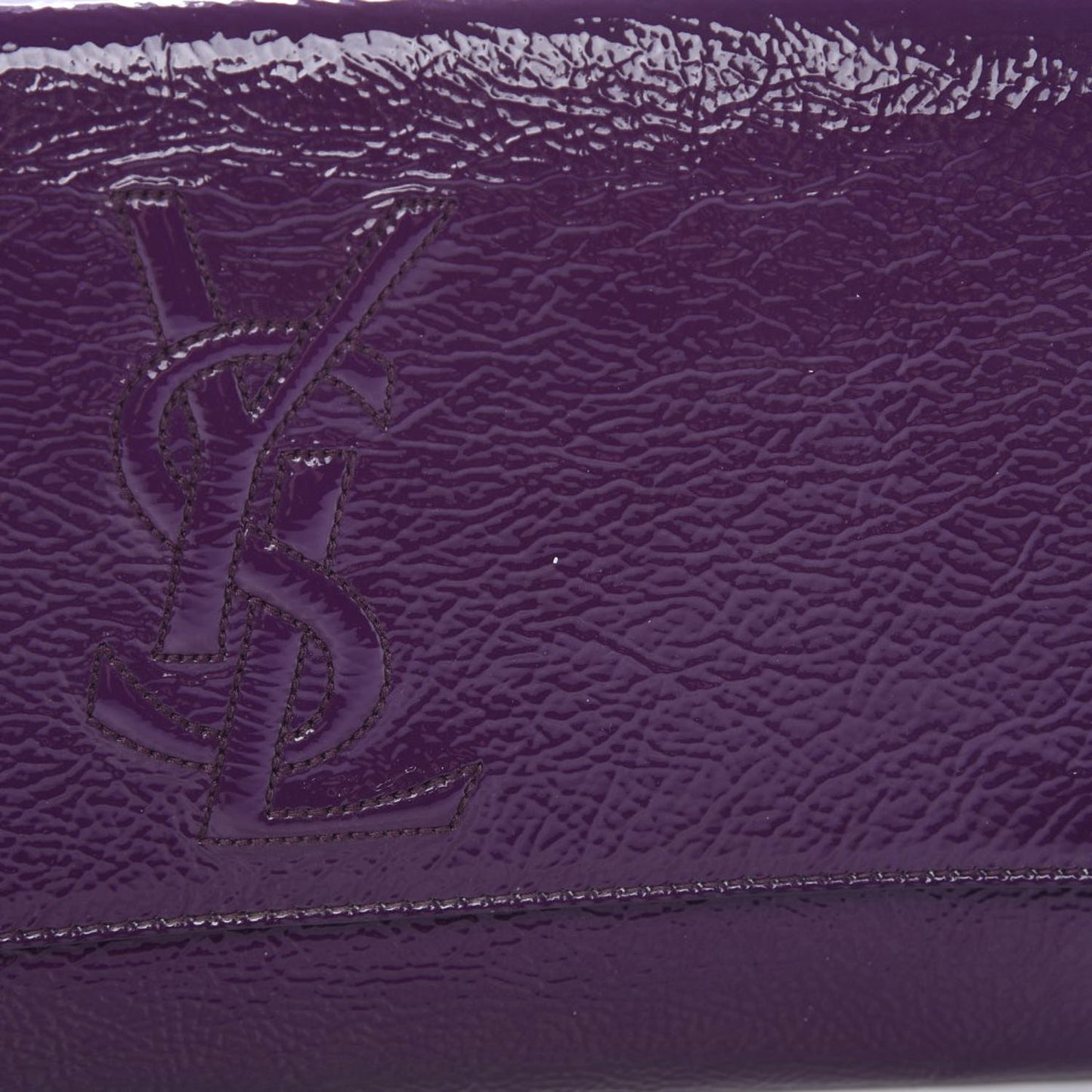 Textured Patent Monogram Large Belle De Jour Clutch Purple