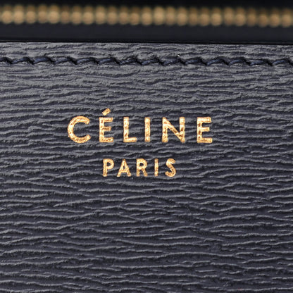 Celine Liege Calfskin Medium Classic Box Flap Bag Dark Blue 6 of 17