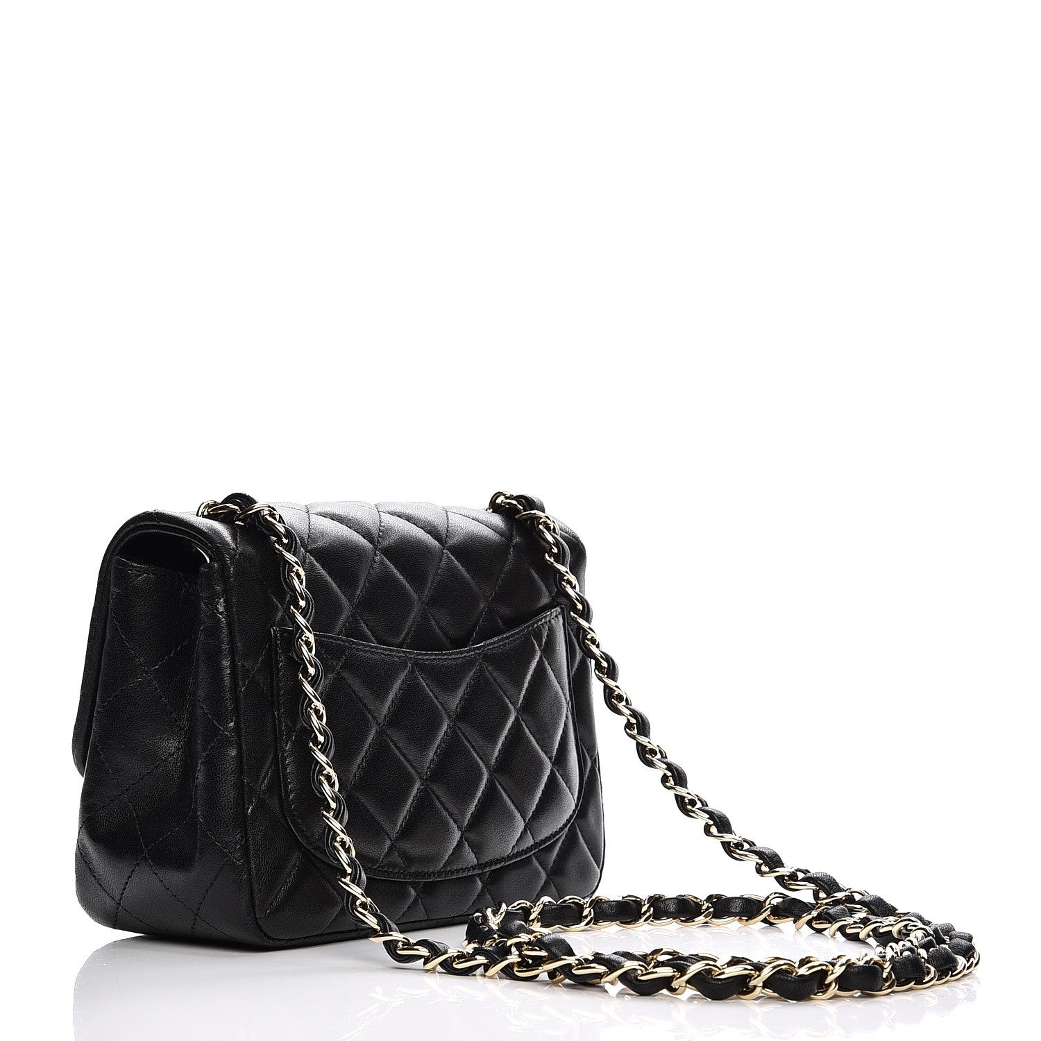 Chanel Lambskin Quilted Mini Square Flap Black 3 of 12