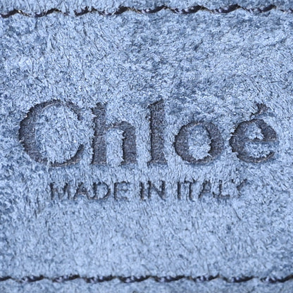 Chloe Suede Calfskin Braided Medium Marcie Double Carry Deep Denim 6 of 9