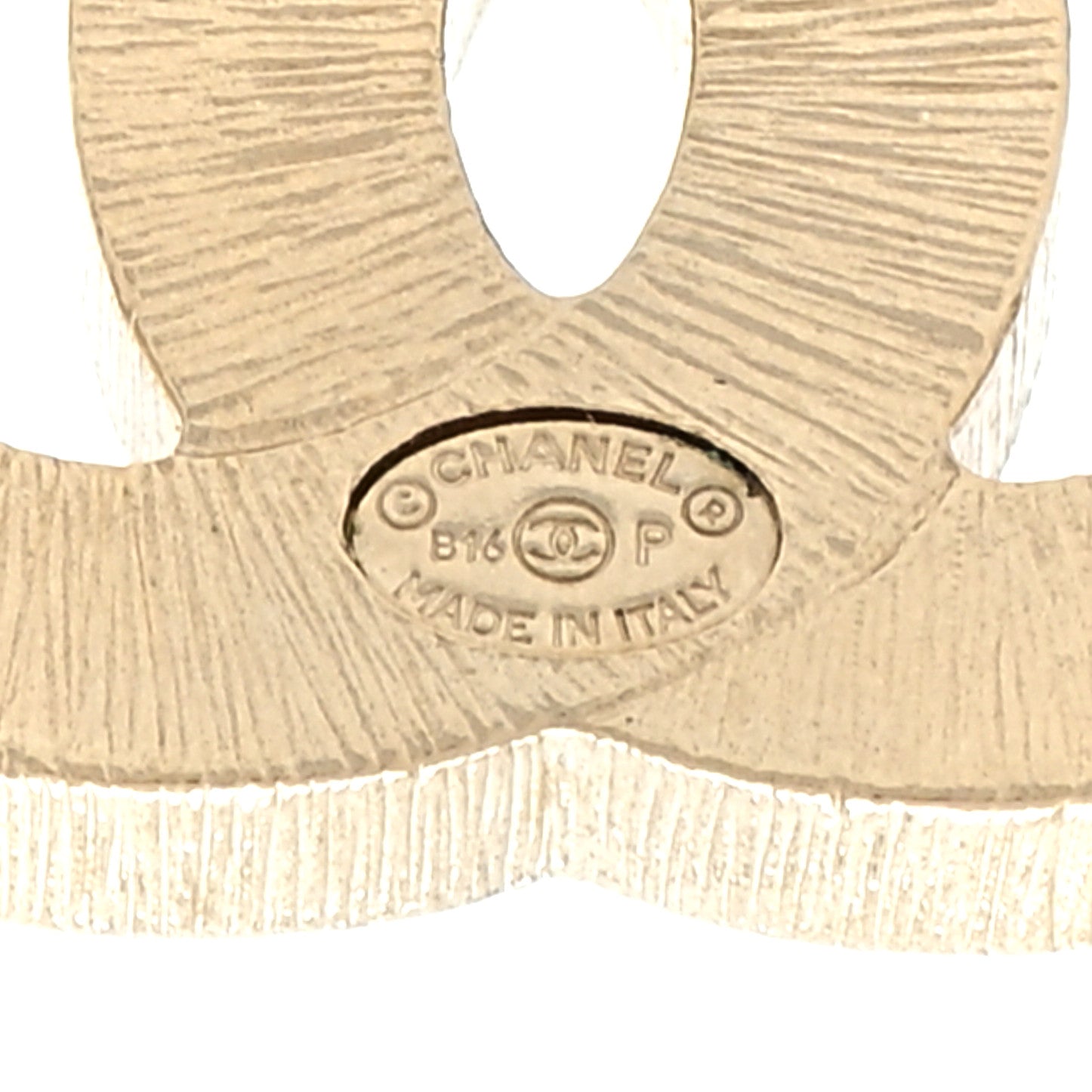 Chanel Metal Quilted CC Earrings Gold White 4 of 4