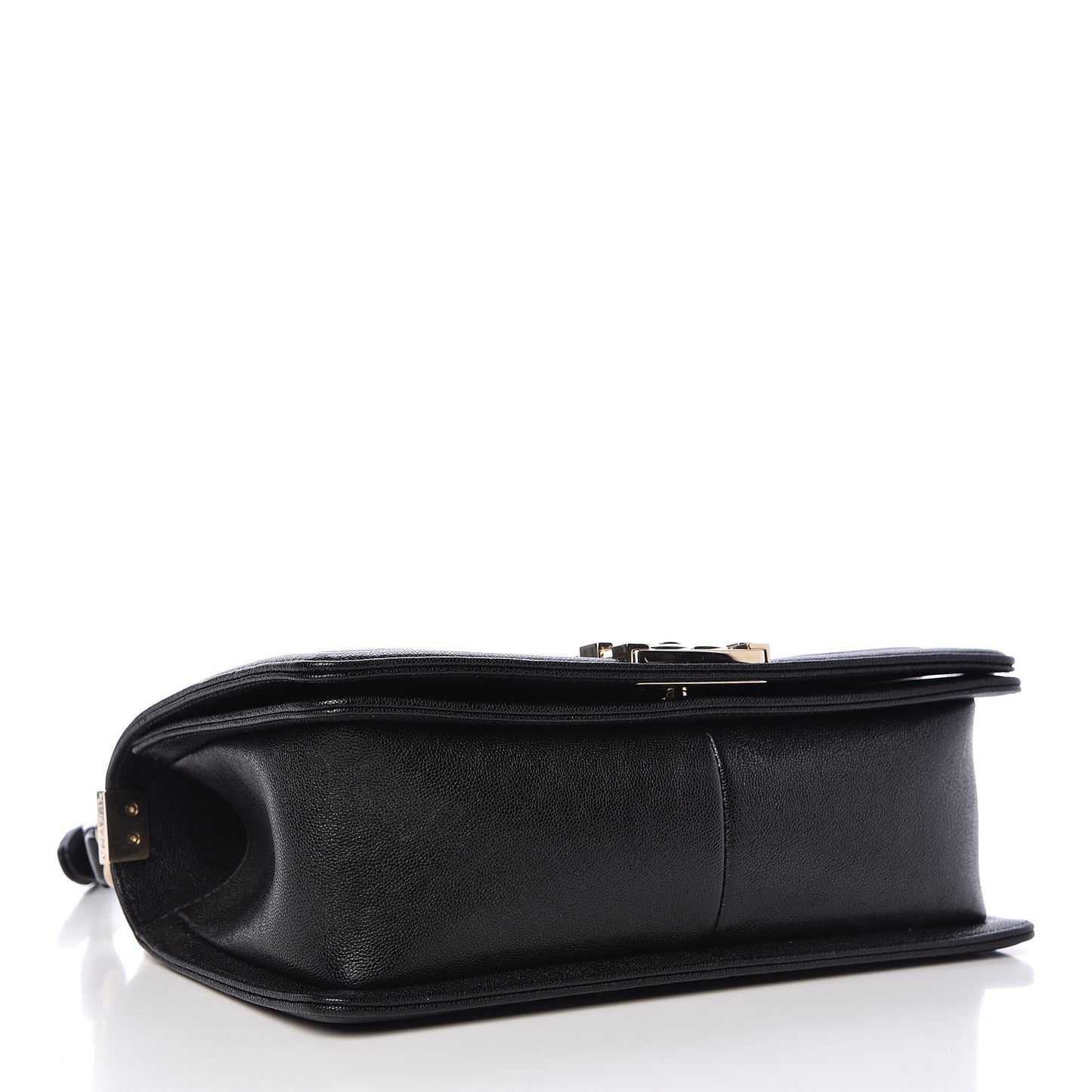 Caviar Chevron Quilted Medium Boy Flap Black