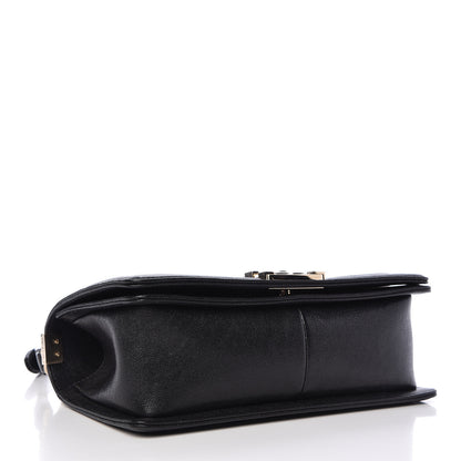 Chanel Caviar Chevron Quilted Medium Boy Flap Black 4 of 10