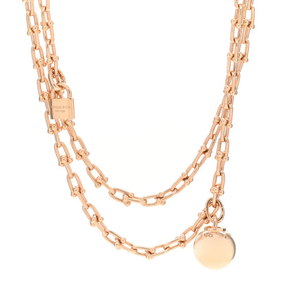 Tiffany 18K Rose Gold HardWear Wrap Necklace 1 of 5