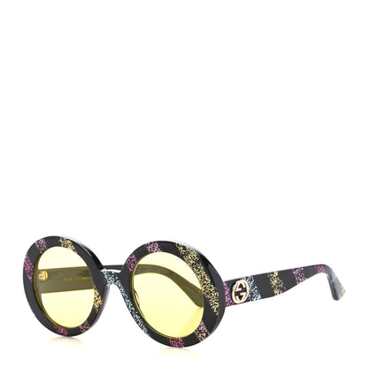 Gucci Acetate Round Glitter GG0319S Sunglasses Rainbow 1 of 8