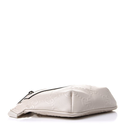 Gucci Calfskin GG Tennis Embossed Belt Bag Mystic White 5 of 11