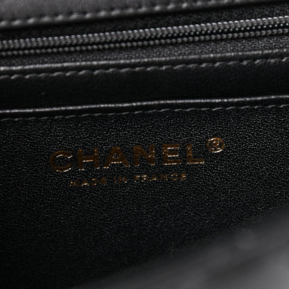 Chanel Lambskin Quilted Mini Top Handle Rectangular Flap Black 6 of 11