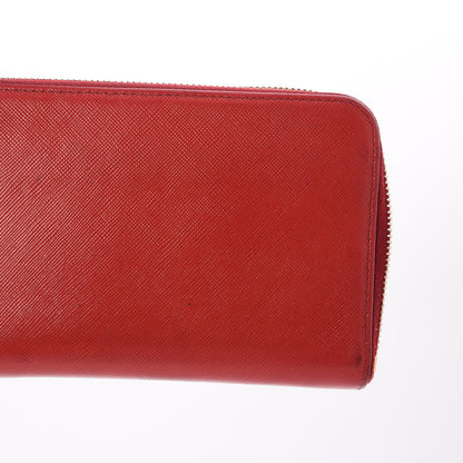Prada Saffiano Fiocco Bow Zip Around Wallet Fuoco 12 of 12