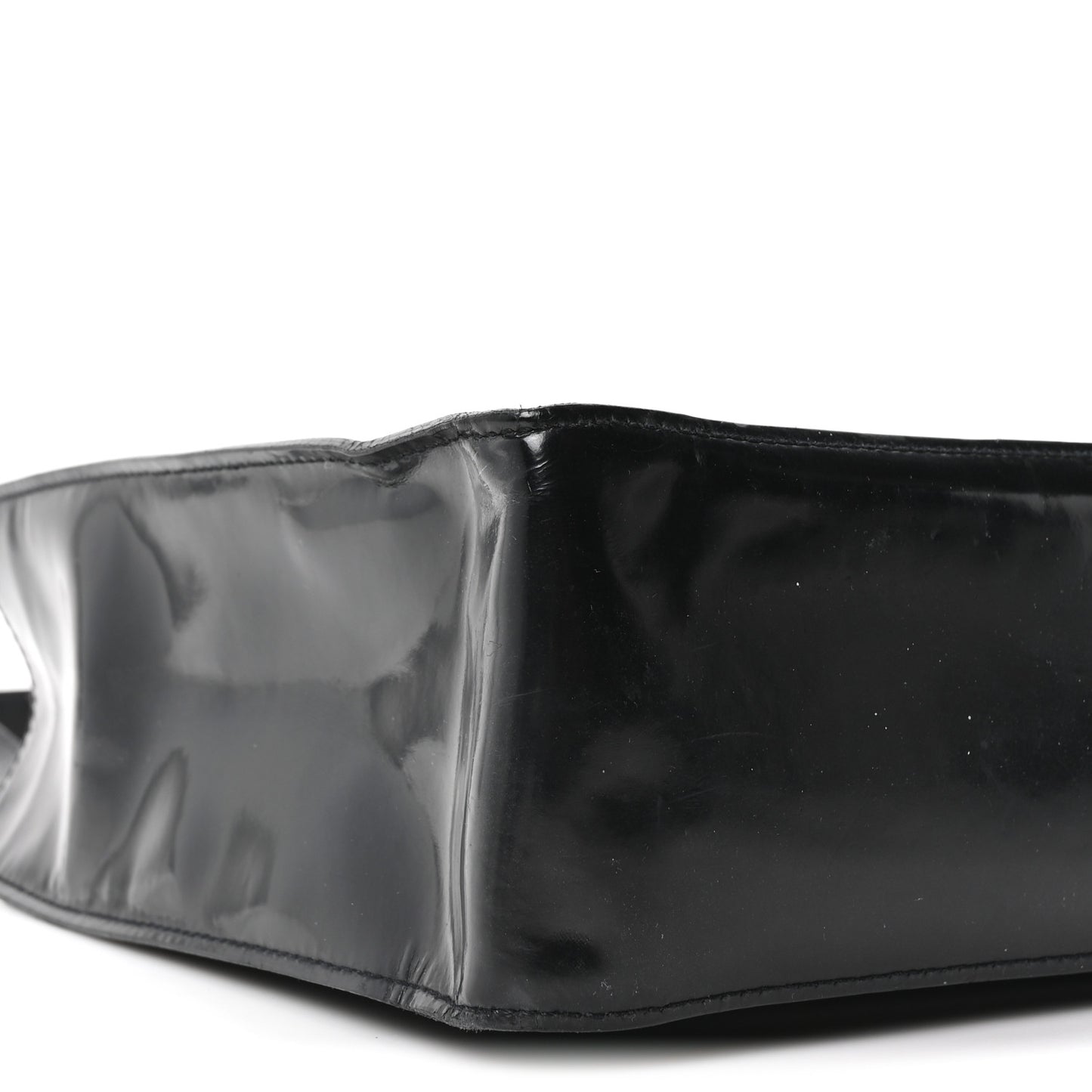 Patent CC Shopper Tote Black