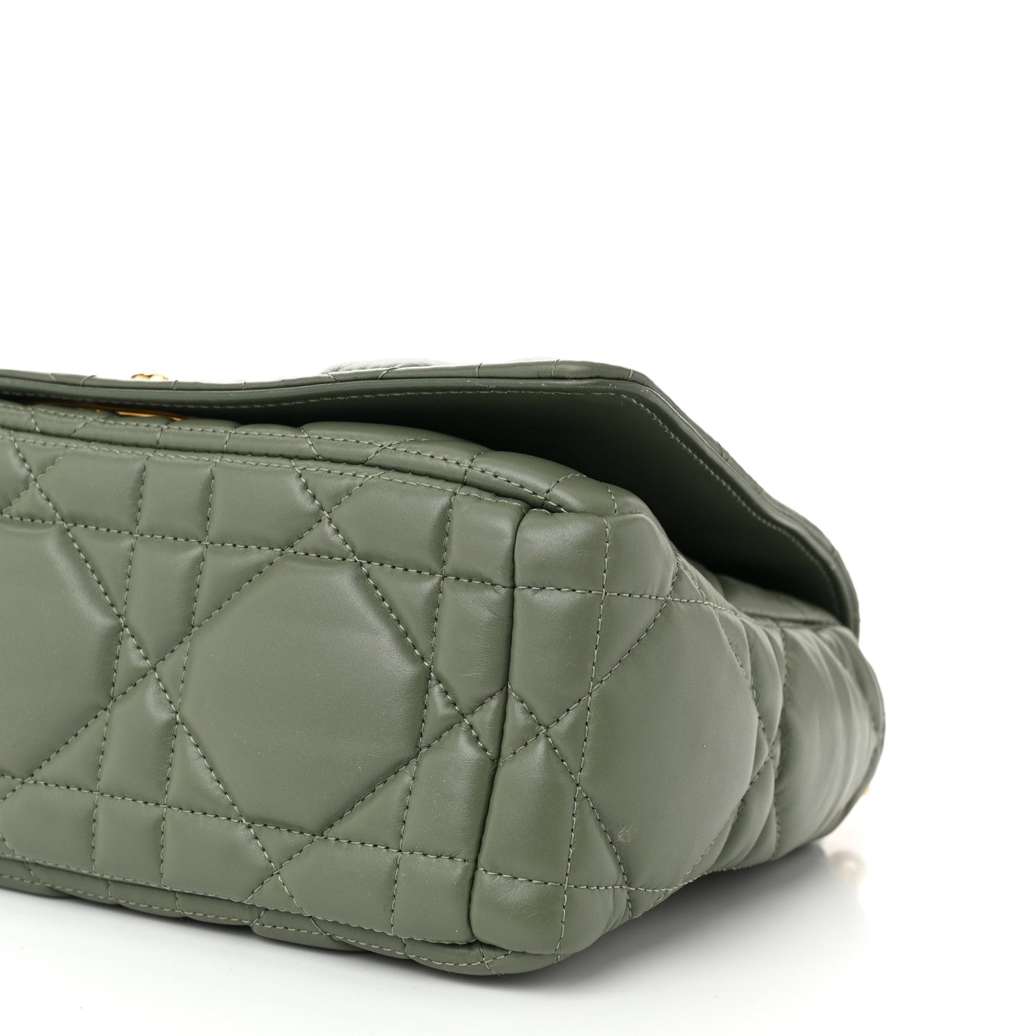 Christian Dior Calfskin Macrocannage Medium Caro Bag Cedar Green 10 of 10
