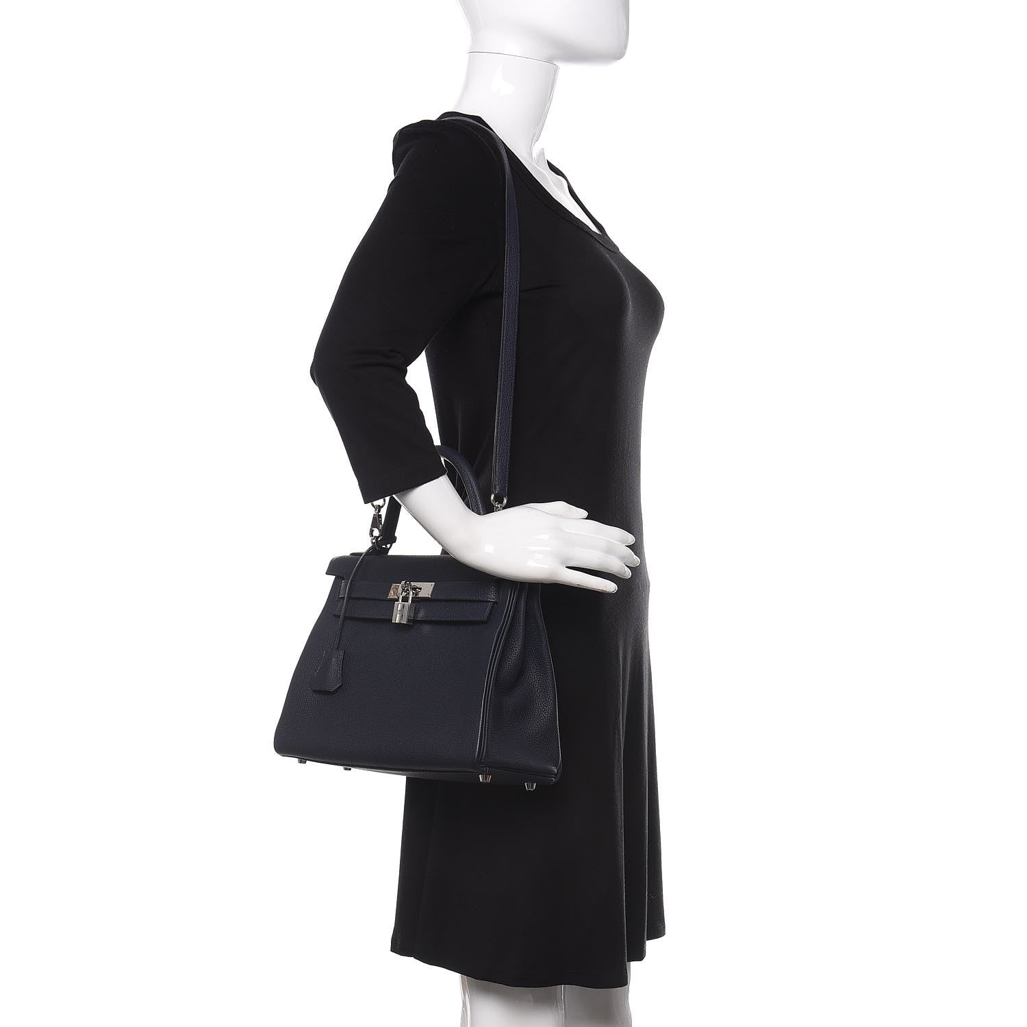 Hermes Togo Kelly Retourne 28 Bleu Nuit 2 of 10