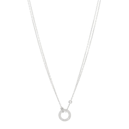 Cartier 18K White Gold 2 Diamond LOVE Necklace 1 of 4