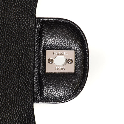 Chanel Caviar Quilted Jumbo Single Flap Black 7 of 8