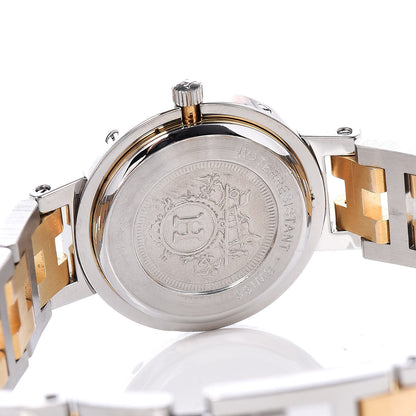 Hermes Stainless Steel 24mm Clipper Quartz Watch Gold 5 of 6