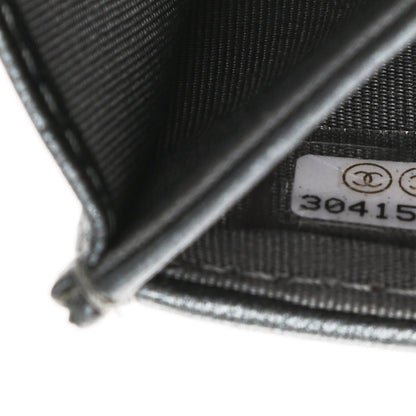 Chanel Caviar Quilted Vintage Mademoiselle Flap Card Holder Black 8 of 8