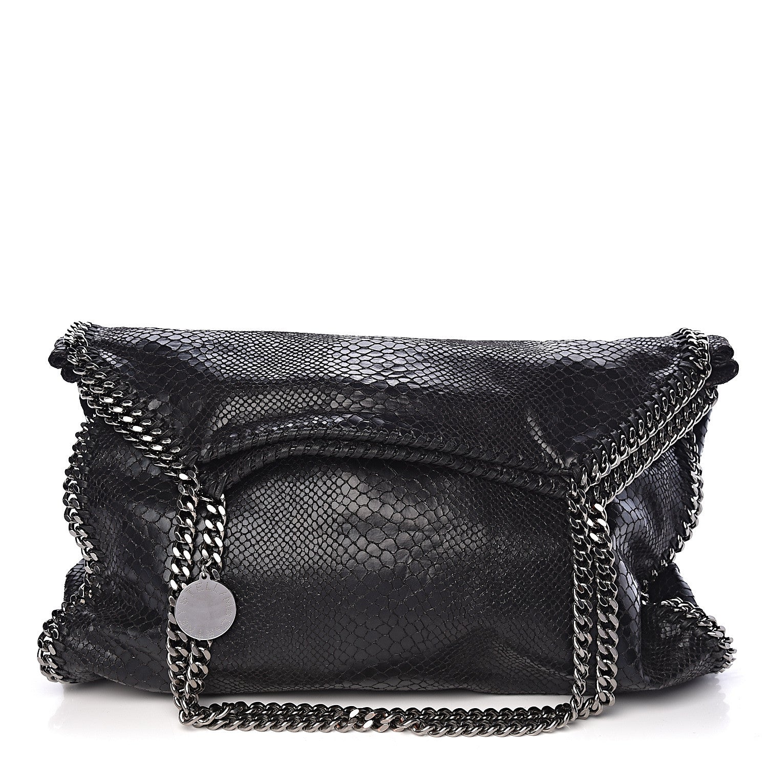 Stella McCartney Snakeskin Effect Big Falabella Tote Black 1 of 11