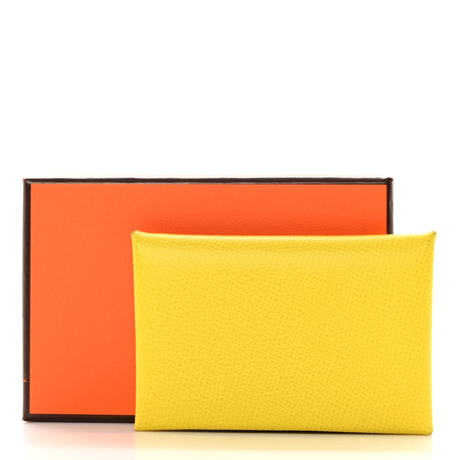 Hermes Epsom Calvi Card Case Lime 9 of 9