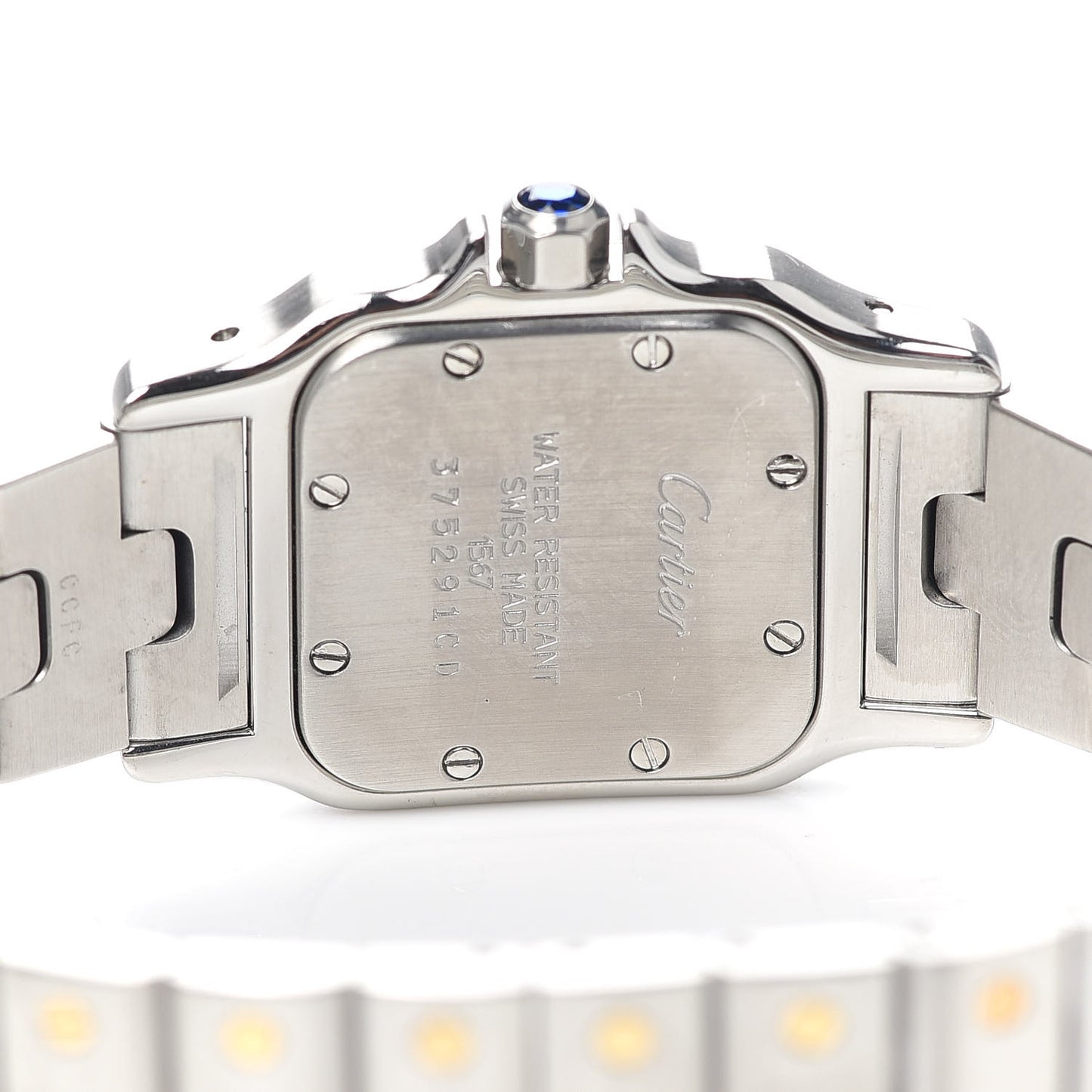Stainless Steel 18K Yellow Gold 24mm Santos De Cartier Galbee Quartz Watch